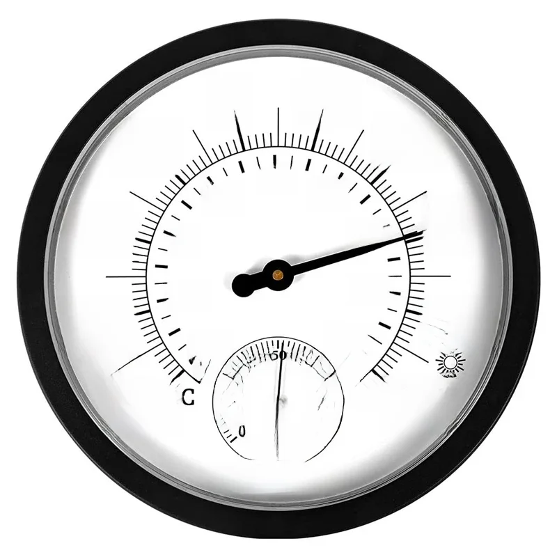10" Decorative Thermometer Hygrometer Clock for  Garden Wall Decor Indoor Outdoor Thermometer Weather Station Temperature Gauge