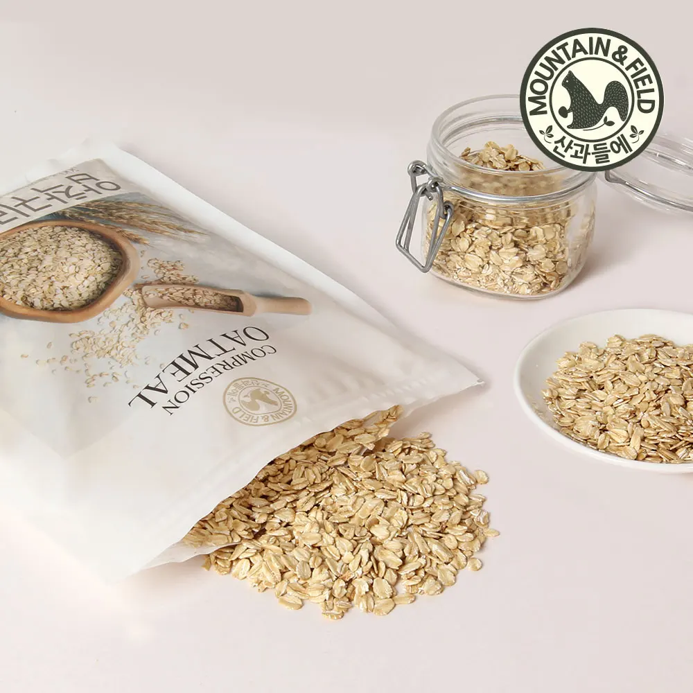 [Mountain and field] Oat (pressed oats) 500g x 4 bags (total 2kg) thread oatmeal oats