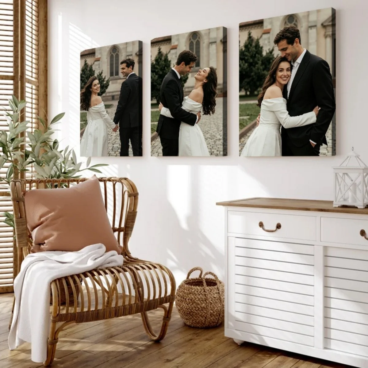 Set of 3 Custom Photo Canvas Prints — Personalized Posters (Unframed) — Exquisite, Stylish, and Minimalist Decor — A Unique and