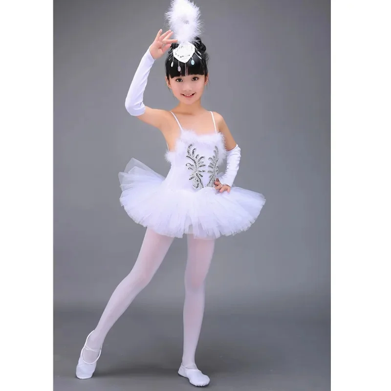 Dzieci profesjonalny biały łabędź jezioro baletowa spódniczka tutu kostium dziewczęca baleriny sukienka dziecięca sukienka baletowa Dancewear sukienka do tańca dla dziewczynki — zdjęcie 2