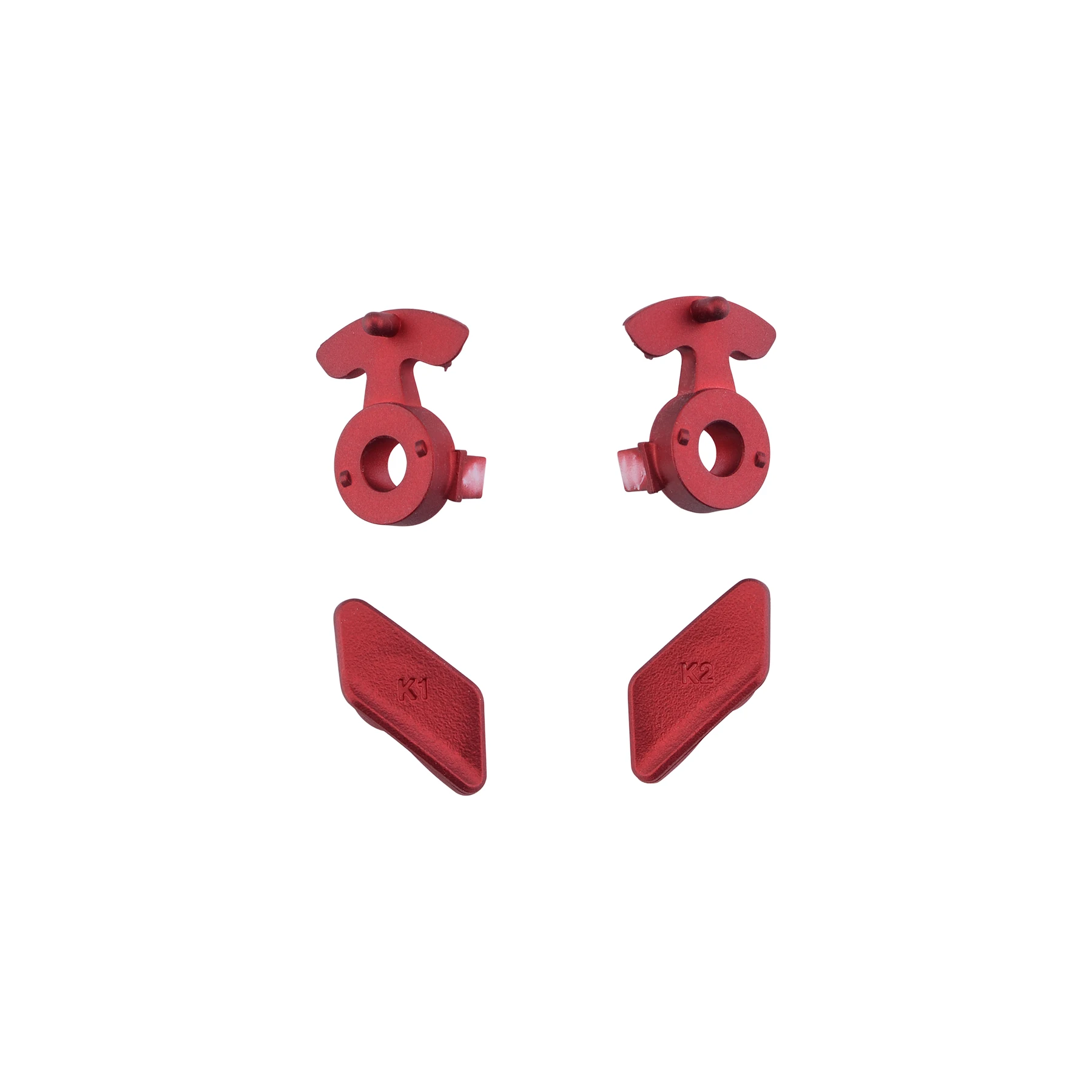 Extrerate scarlet vermelho toque macio com peças de botões k1 k2 remol para xbox one s x controller, drone remap e kit de parada de gatilho