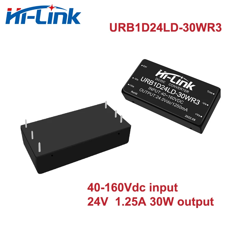 Hi-Link Original 30W 5V/12V/15V/24V 40-160Vdc URB1D05LD-30WR3 URB1D12LD-30WR3 URB1D24LD-30WR3 DC Power Converter Module