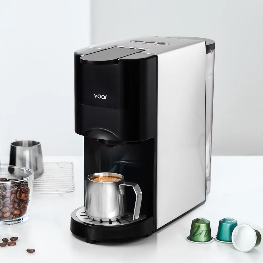 Capsule coffee machine Three trays for a variety of compatible mini-home products, including coffee beans