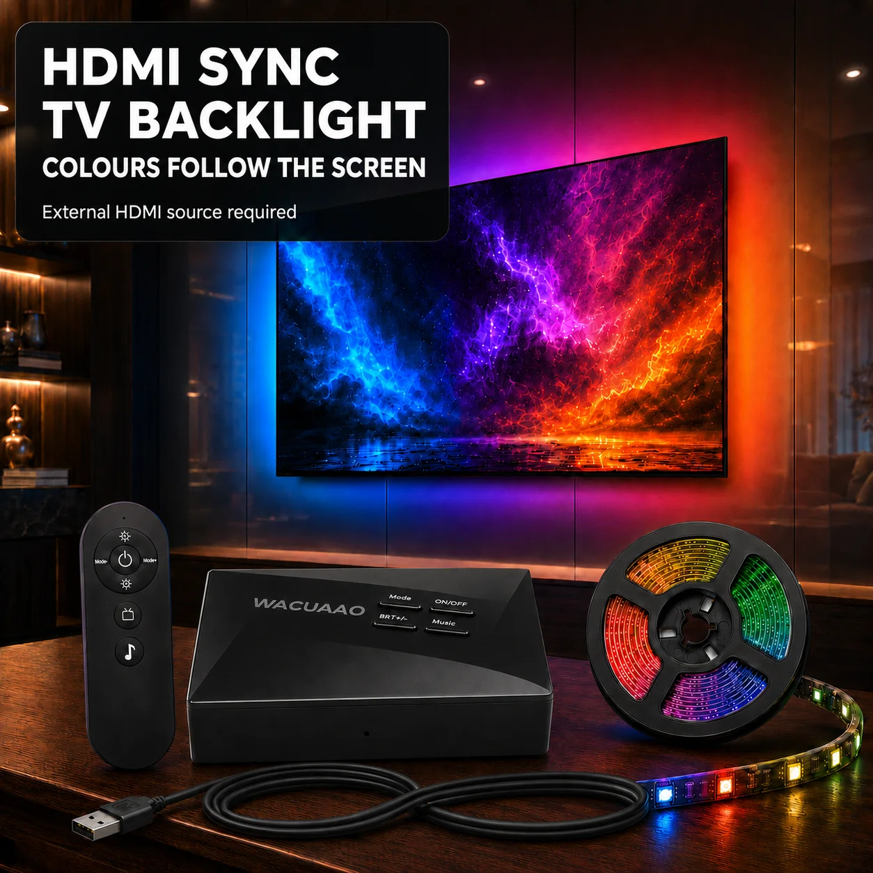 wacuaao-b3-boitier-de-synchronisation-hdmi-20-avec-retroeclairage-rgbic-pour-tv-et-telecommande-synchronisation-musicale-4k-60hz-intensite-variable-pour-televiseurs-de-40-a-100-pouces