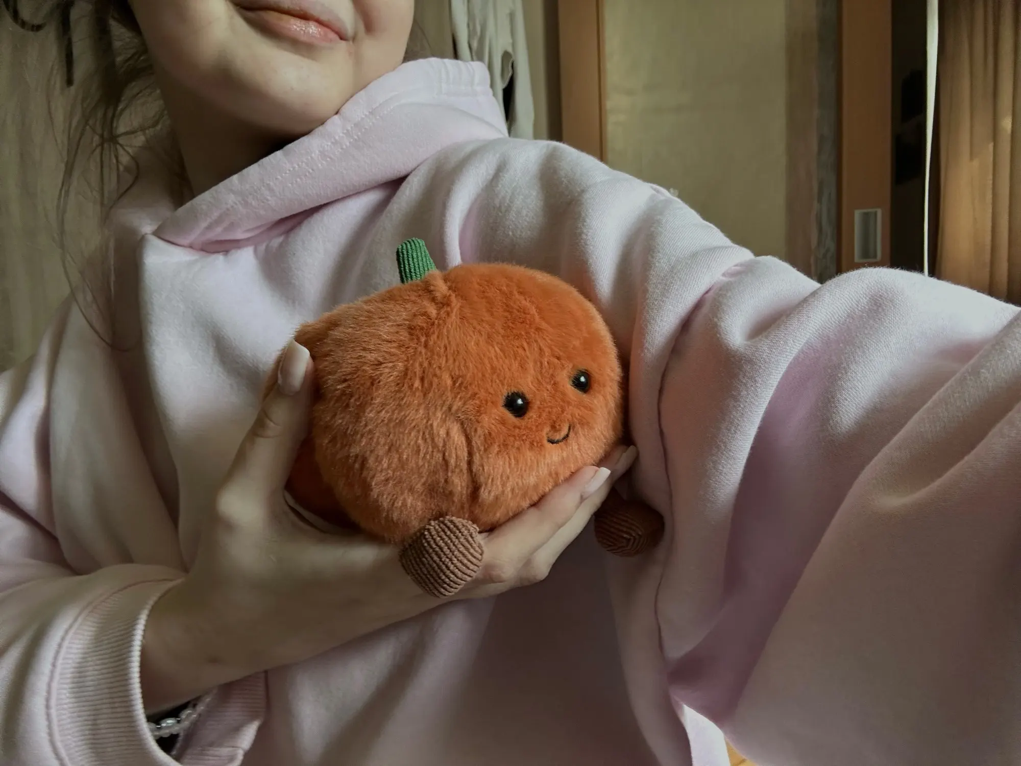Soft Cartoon Pumpkin Stuffed Doll Cute Plush Toy Halloween Decor Pillow photo review
