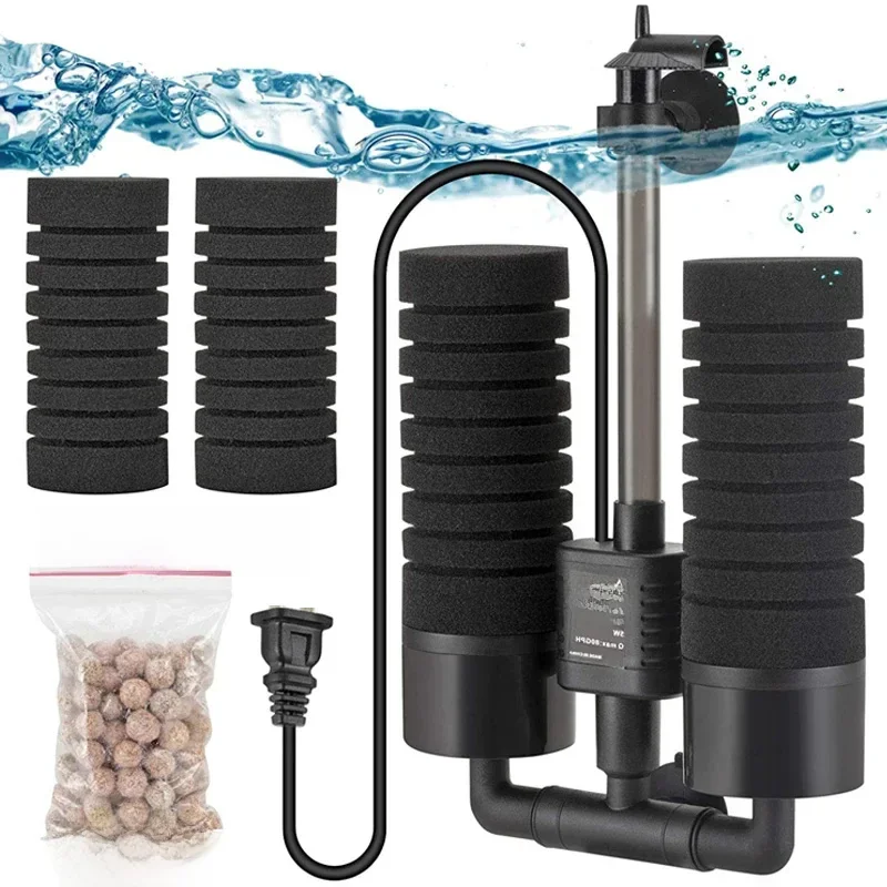 220V 50Hz Aquarium Filter Elektrische Power Filter Biochemische Schwamm Stille Tauch Bio Media Bälle Aquarium Zubehör