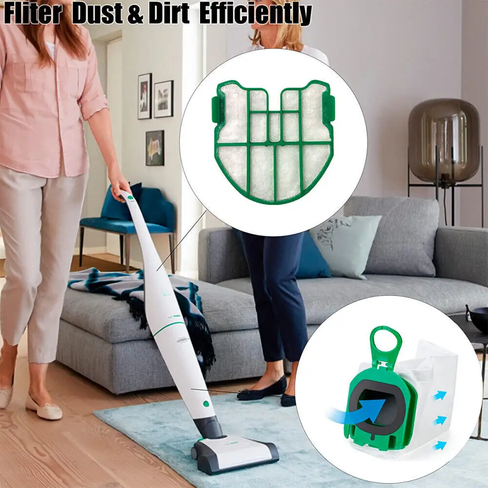 حقيبة مكنسة كهربائية 10tlg للمكنسة الكهربائية Vorwerk Goblin VB100 VB 100 FP100 FP 100