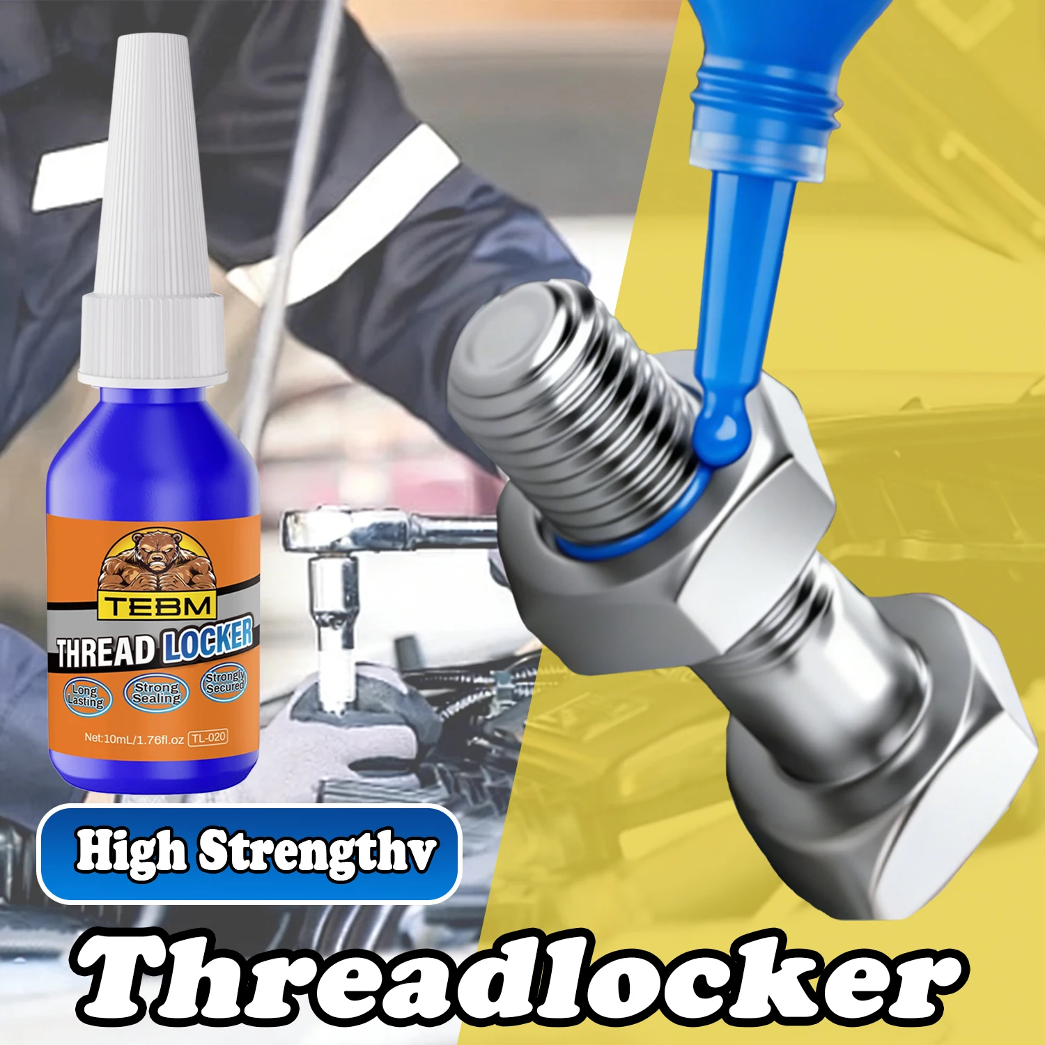 Threadlocker Strength Thread Locker Nuts-Bolts Locker Screw Adhesive Lock Tight Seal Fasteners Anaerobic Glue