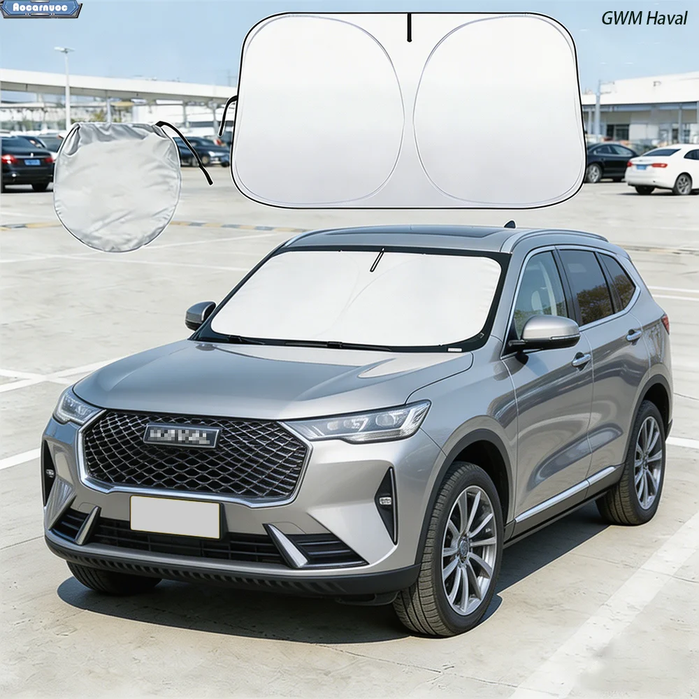 Car Windshield Sun Shade For GWM Haval H6 2020-2025 Sunshade Sun Visor Protector Foldable Blocks UV Rays