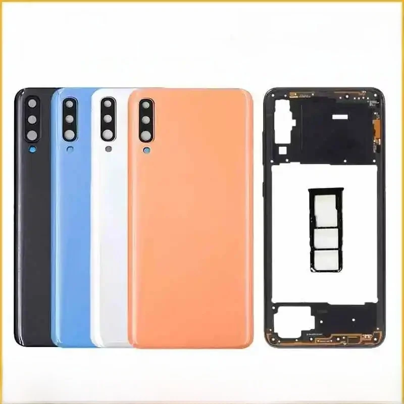 Dla Samsung Galaxy A70 2019 A705 SM-A705F Środkowa ramka Płyta Bezel A70 Tylna pokrywa baterii Tylne drzwi z obiektywem aparatu Wymień — zdjęcie produktu 7