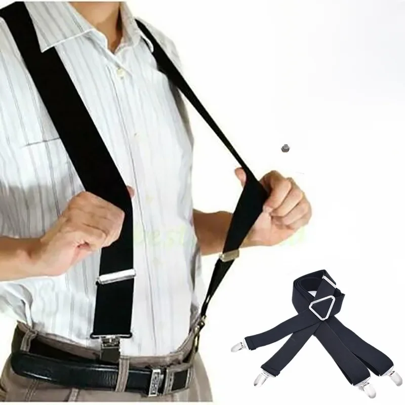 Bretelles élastiques réglables pour hommes et femmes, 4 Clips, 2.5CM de large, pour adultes, accessoires de mariage pour enfants, garçons et filles