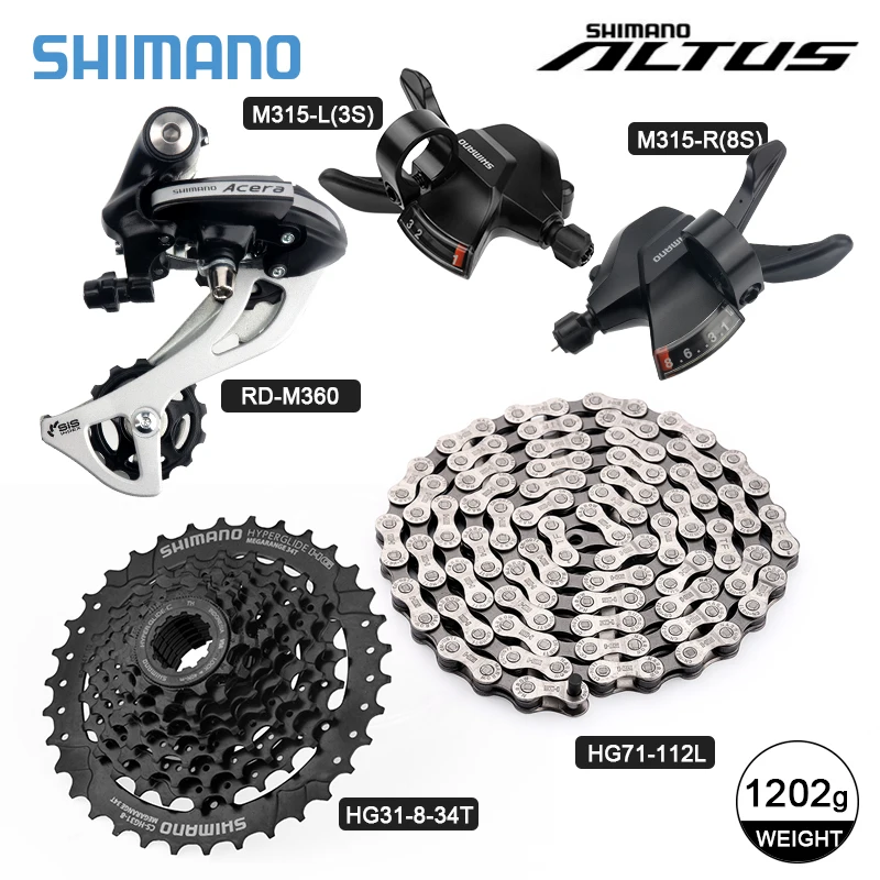 Shimano Acera Altus M360 24S Groupset 3x8 Speed M315 Shifter M310