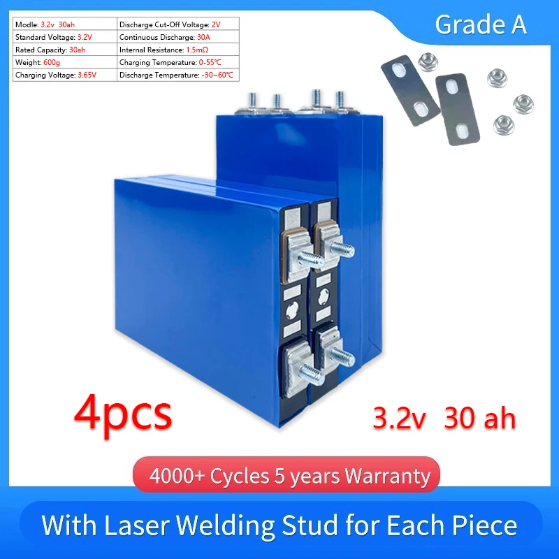 

3.2v 20ah 25ah 30ah Prismatic Rechargeable LiFePo4 batery cell for Solar energy storage and12v 24v 36v 48v 72v battery pack