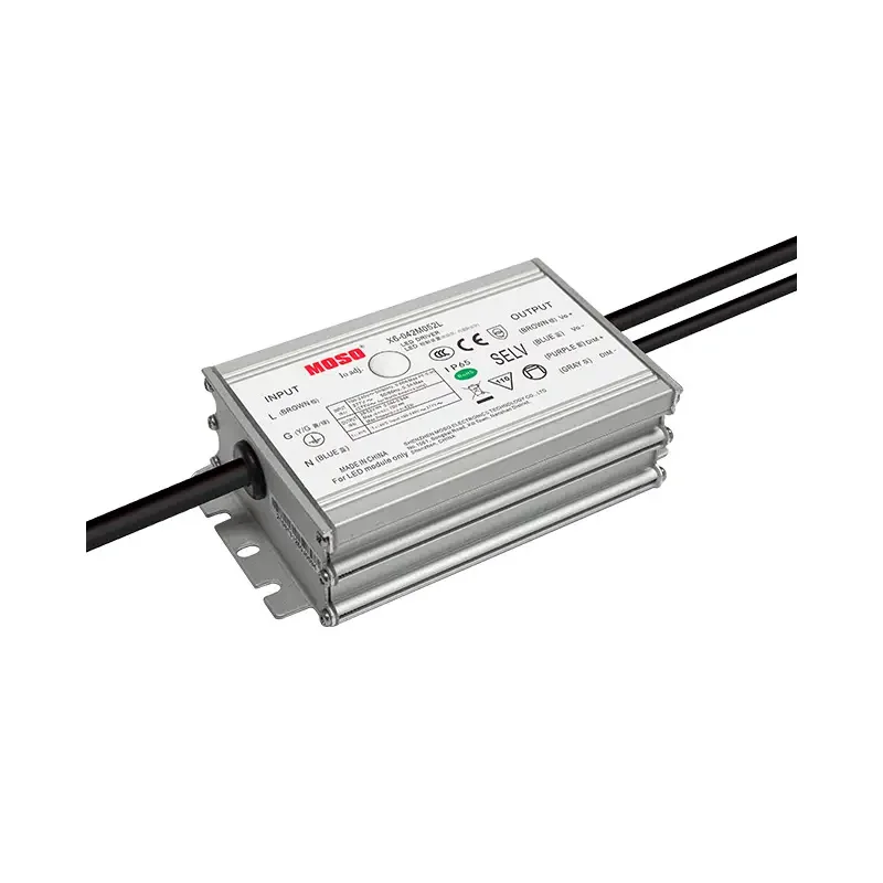 Outdoor IP67 Dimmable 60W LED Driver 2-in-1 Dimmable: 1~10Vdc, PWM , X6-060M057 Moso Tranformer for Street Light