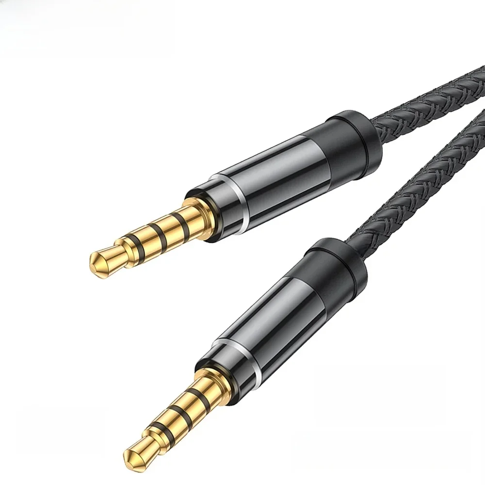 NNBILI 3.5mm Audio 1.5M Jack câble Nylon tresse 3.5mm voiture AUX câble casque Code d'extension pour téléphone MP3 voiture casque haut-parleur
