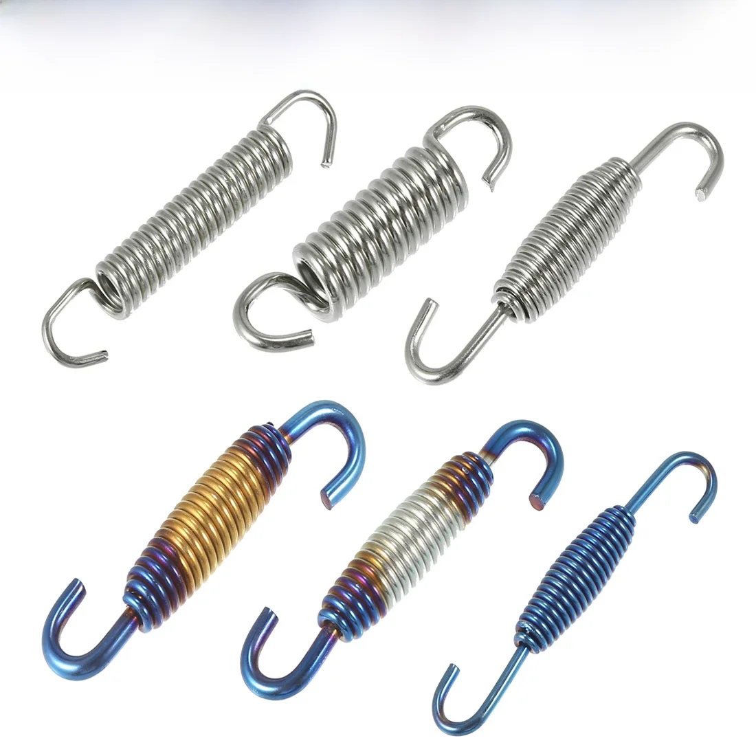 Motorräder Universal Auspuffrohr Feder 63mm 2,5 Edelstahl Auspuffrohr Federhaken Modifiziertes Zubehör