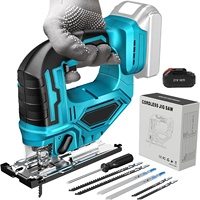 Electric Jigsaw Speed Reciprocating Jig Saw With Laser 6 Pieces Blades Bevel Cutting LED Multifunctional Woodworking Power Tools