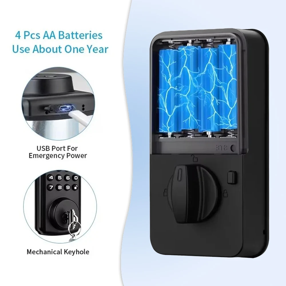 Fully Automatic Waterproof Stay Lock Graffiti Smart Electronic Door Lock Office Door Password Electronic Smart Locks