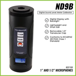 Digital Sound Level Meter Calibrator 94dB & 114dB Best For 1/2 Inches And 1 Inch Microphone Sonometer Noise Decibel Tester