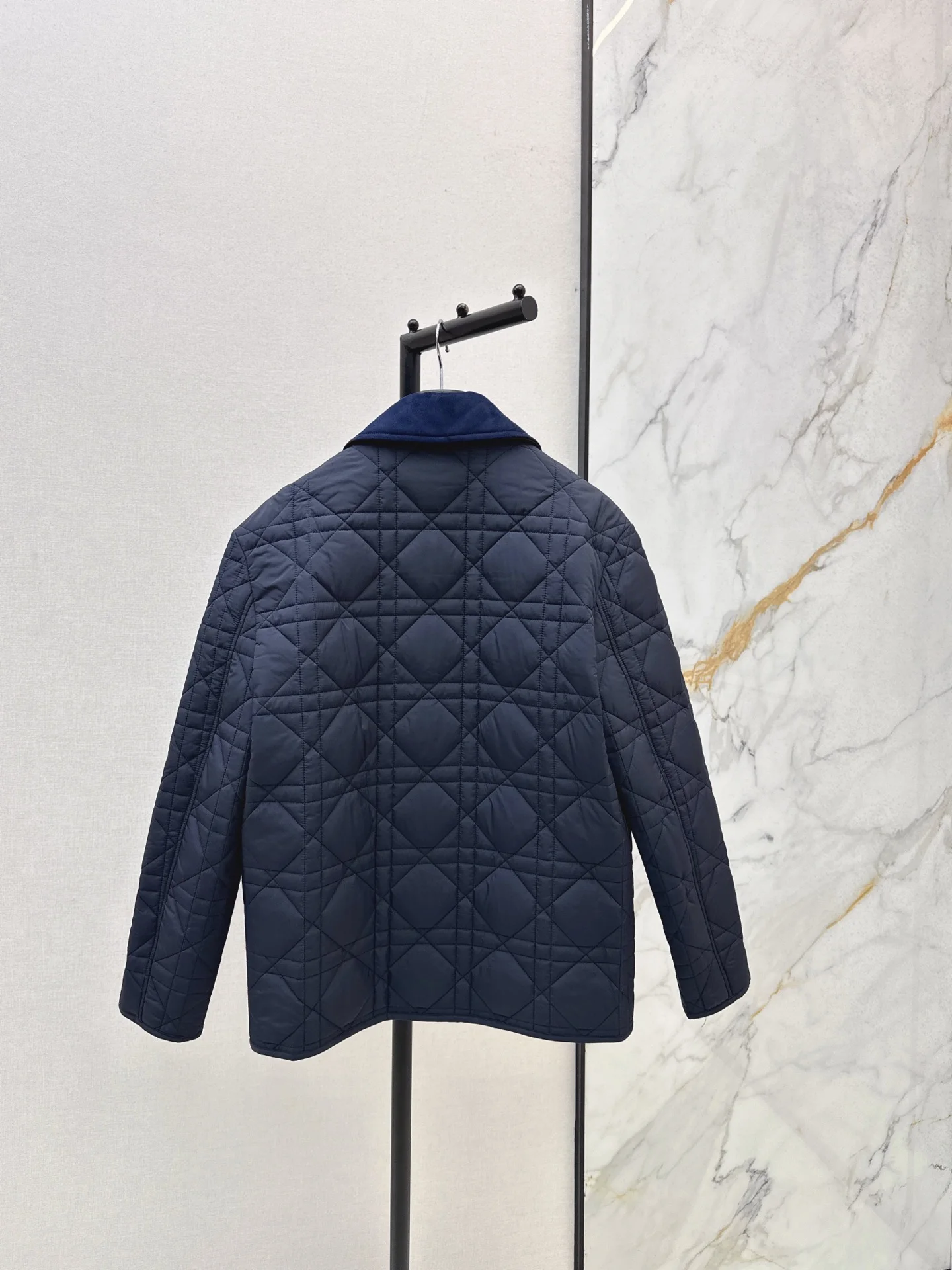 

High quality autumn and winter women's contrasting corduroy rattan plaid quilted contrasting collar cotton jacket SU180