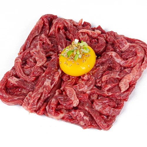 한우 암소 육회 육사시미 생차돌박이 200g + 소스증정 Korean Beef Tartare Raw Meat 