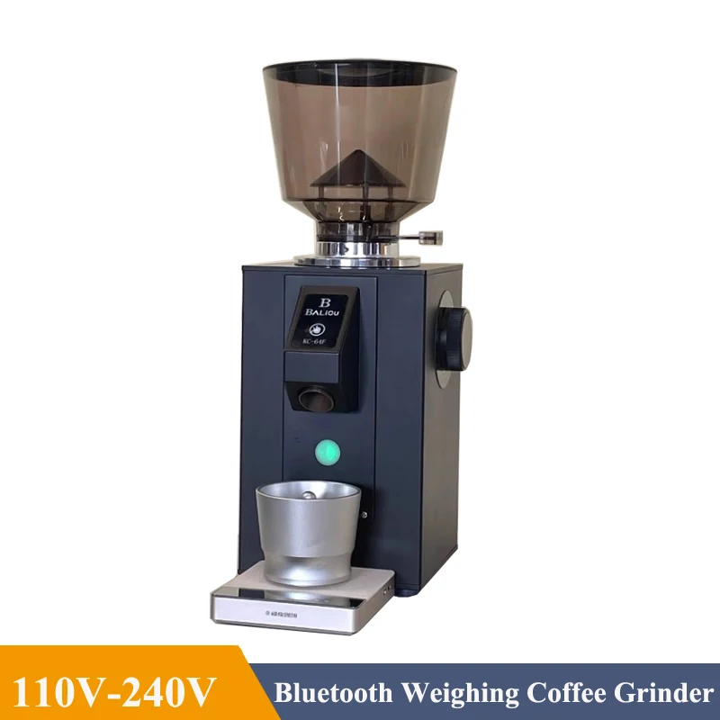 Bluetooth With Scale Italian Dosing Grinder For Both Home And Business Coffee Grinder 1-18 Gears Single And Double Cup Grinding