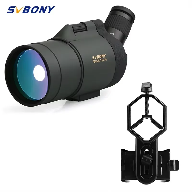 

SVBONY SV41 25-75x70 MAK зрительная труба мощный телескоп FMC BAK4 туристическое снаряжение для наблюдения за птицами со штативом