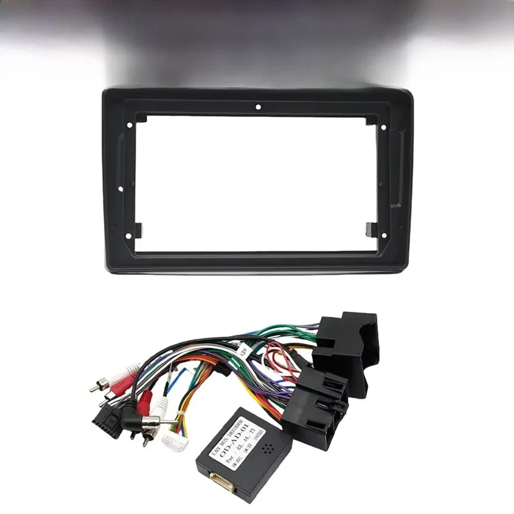 9-calowy adapter ramy samochodowej Canbus Box Dekoder Android Radio Dash Zestaw paneli montażowych do Audi A4 B7 S4 RS4 B6 Seat Exeo — 2
