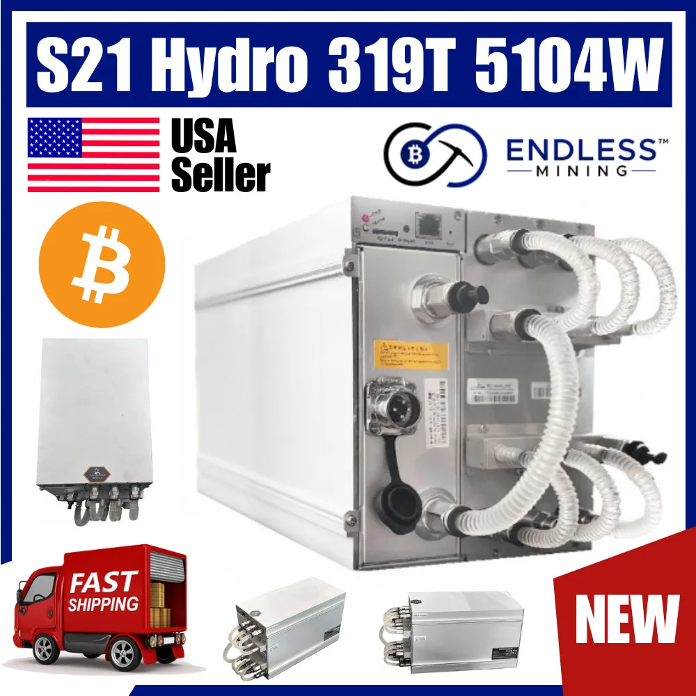 

так Bitmain S21 Hydro 319Th/s 5104W — 3-фазное напряжение 380–415 В | EndlessMining ™️