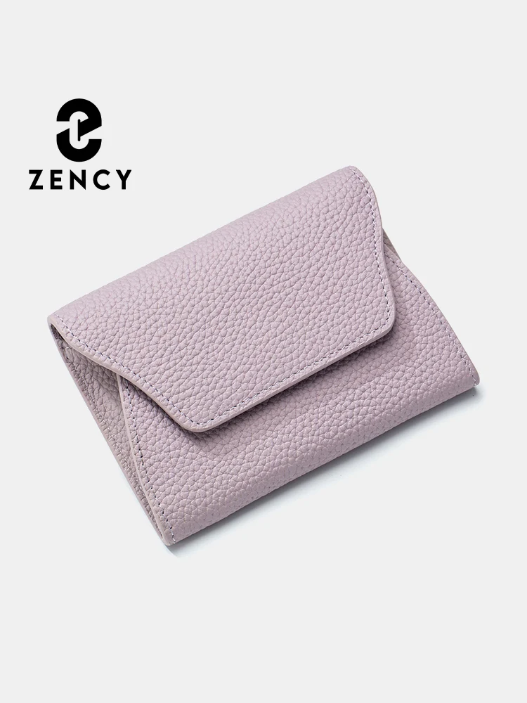 Zency Women's Genuine Leather Wallet Case Small Credit Card Bag Money Bags Girls Coin Purse Organizer Pouch Mini Monedero Mujer