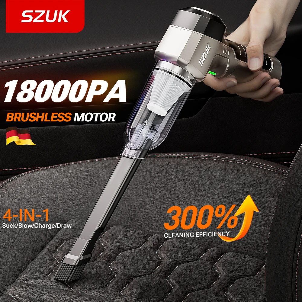 SZUK New C017Max Car Vacuum Cleaner Powerful Suction Wireless Cleaner Portable HandHeld Mini Vacuum Cleaner Cleaning Machine