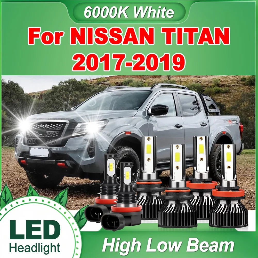 

Светодиодные фары H11 9005 с ближним и дальним светом, высокая мощность 40000 лм 240 Вт, автомобильные фары H11 H8 H9, светодиодные противотуманные фары для NISSAN TITAN 2017-2019