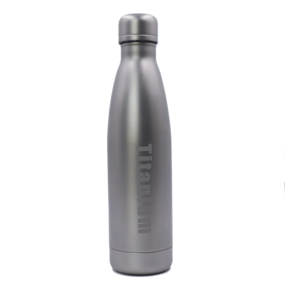 650ml Single Wall Cola Shape Drinkware Flask Sports Style Cold Drinking Titanium Bottle