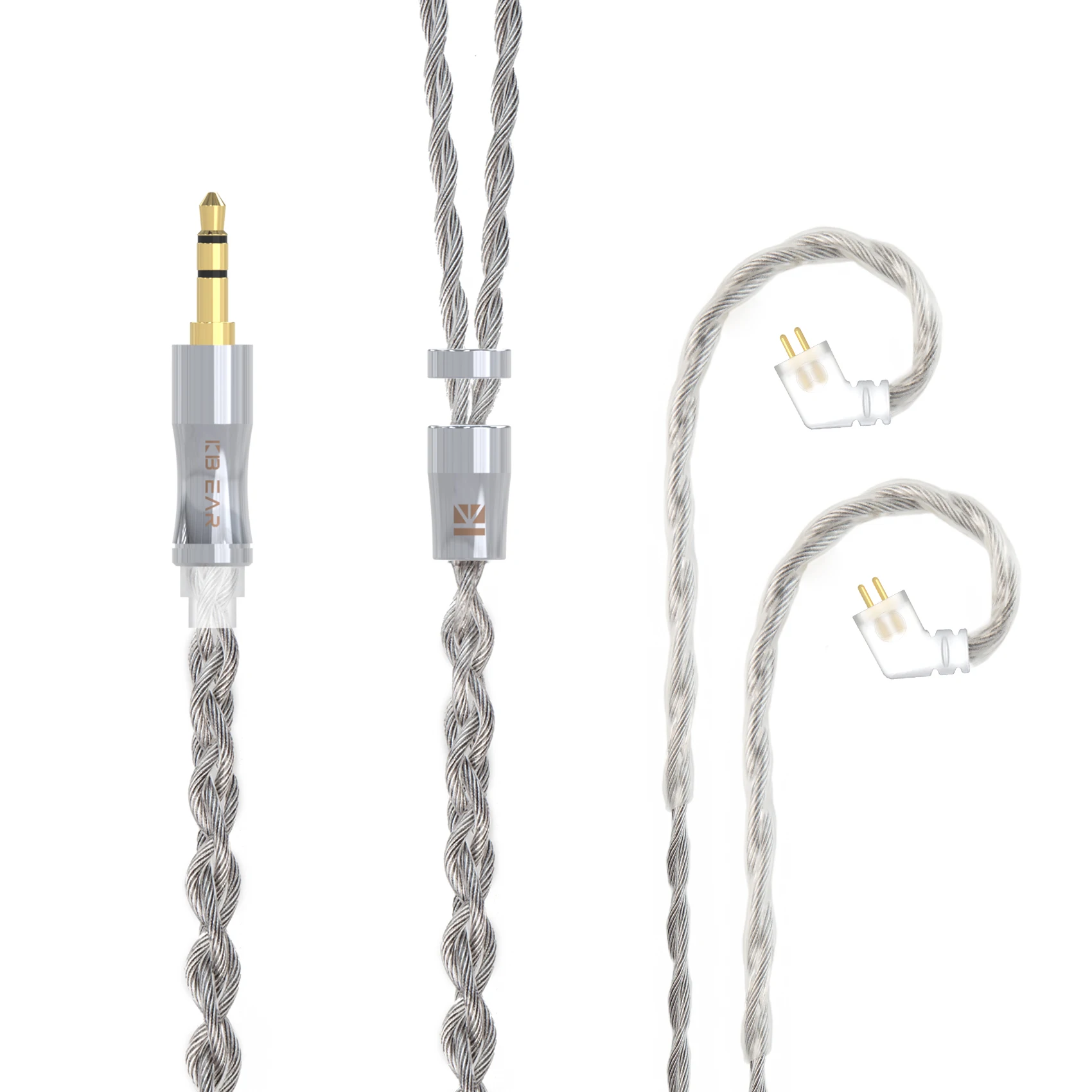 KBEAR Chord 6N Graphene + 4N OFC مطلي بالفضة مختلط مضفر ترقية كابل موصل سماعة سلك ل Rosefinch KS2 KS1