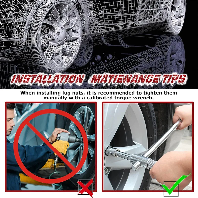 9/16-18 Radmuttern, 32 Stück Ausbuchtungs-Eichel, geschlossenes Ende für LKWs und SUVs – Schwarz