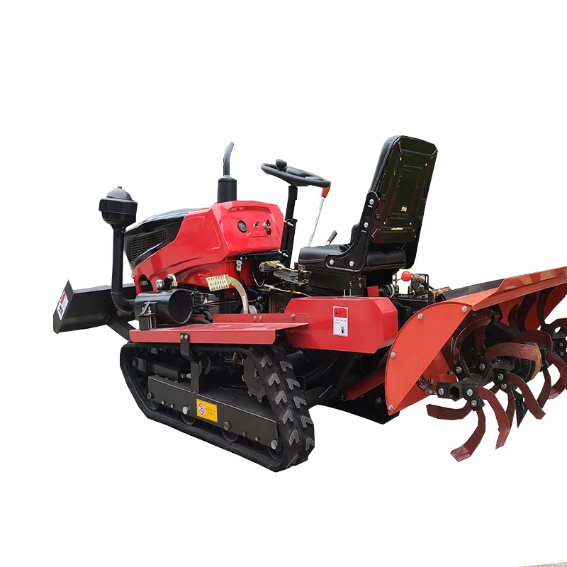 Customized Agricultural Mini Rotary Cultivator 25HP 35HP Crawler Tractor Garden Cultivator