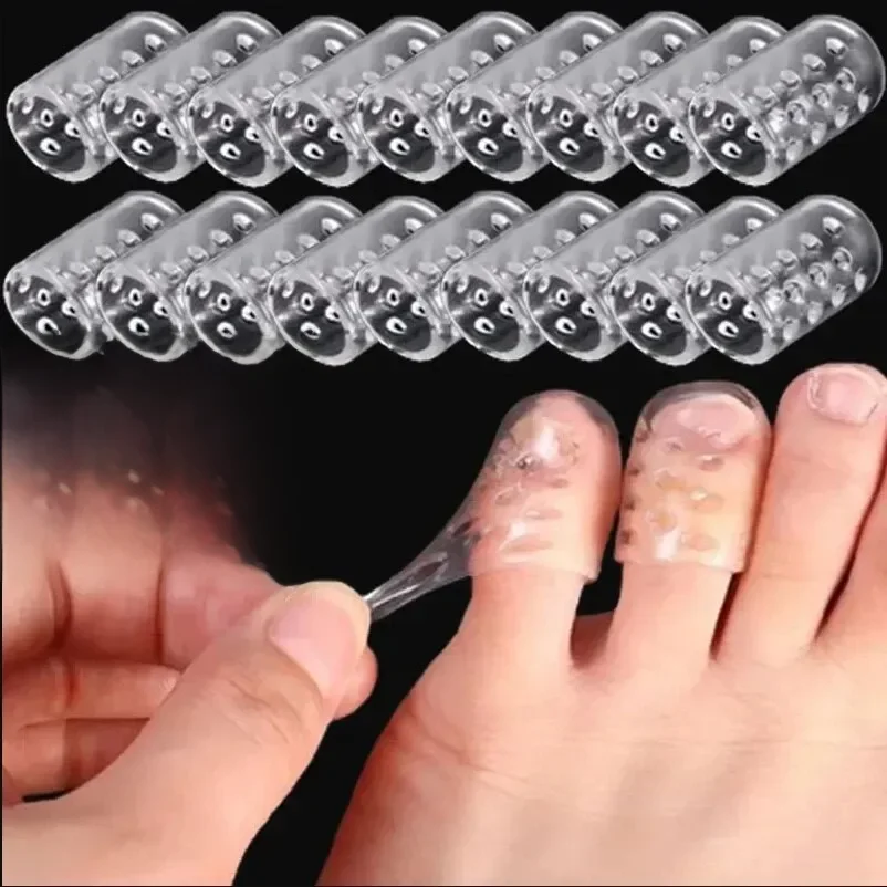 Protecteurs d'orteils transparents et respirants en Silicone, 20 pièces, empêchent les ampoules, les callosités et le maïs, confortables à haute élasticité