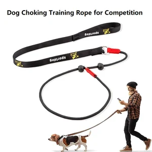 Pelatihan Anjing Tersedak Tali Tali 2 In 1 Kerah Timah 150cm Rantai Berbentuk P Tali Kontrol Timah Selip untuk Anjing Kompetisi Kecil Besar 8 rantai choke anjing penjualan terbaik - №