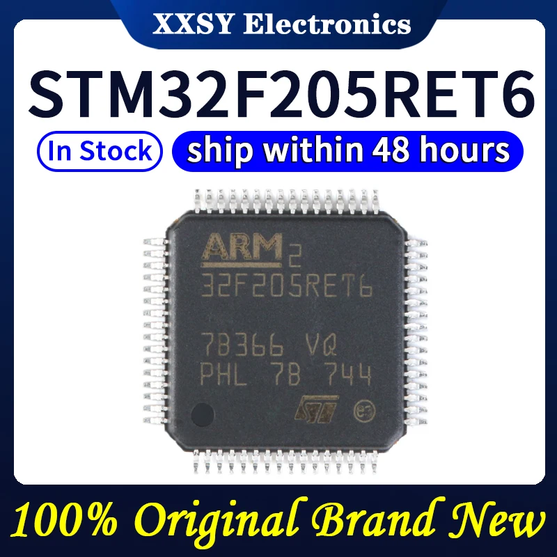 Original STM32F205RET6 LQFP64, Qualidade 100%, Novo