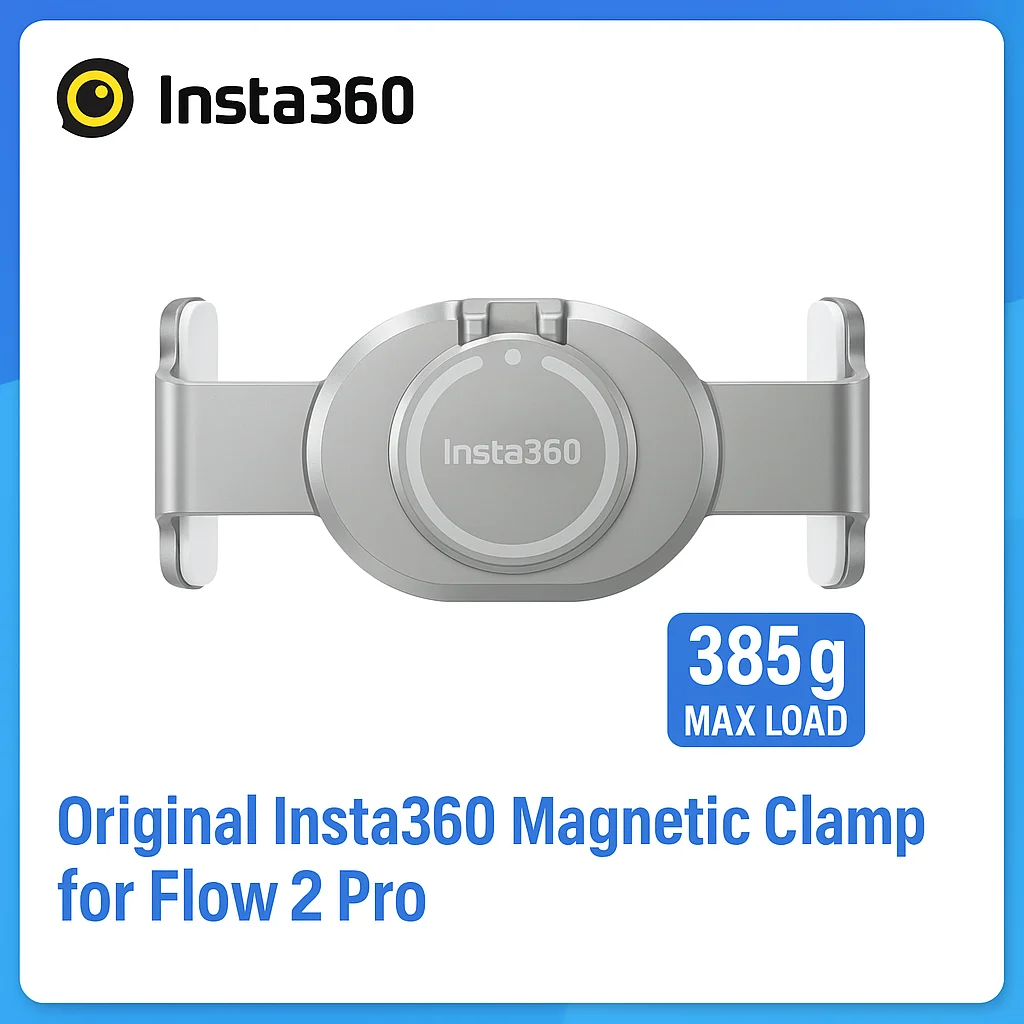 

Магнитный зажим для Insta360 для стабилизатора Flow 2 Pro | Макс. нагрузка 385 г | Надежная ручка для съемки телефона