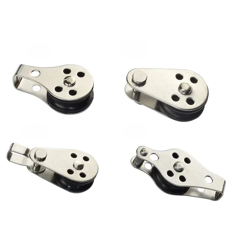 Poulie en acier inoxydable 316 605 606 607 608, blocs de 60mm, poulie à corde en Nylon, œil d'arrimage unique pour corde de 2mm à 8mm, 1 pièce
