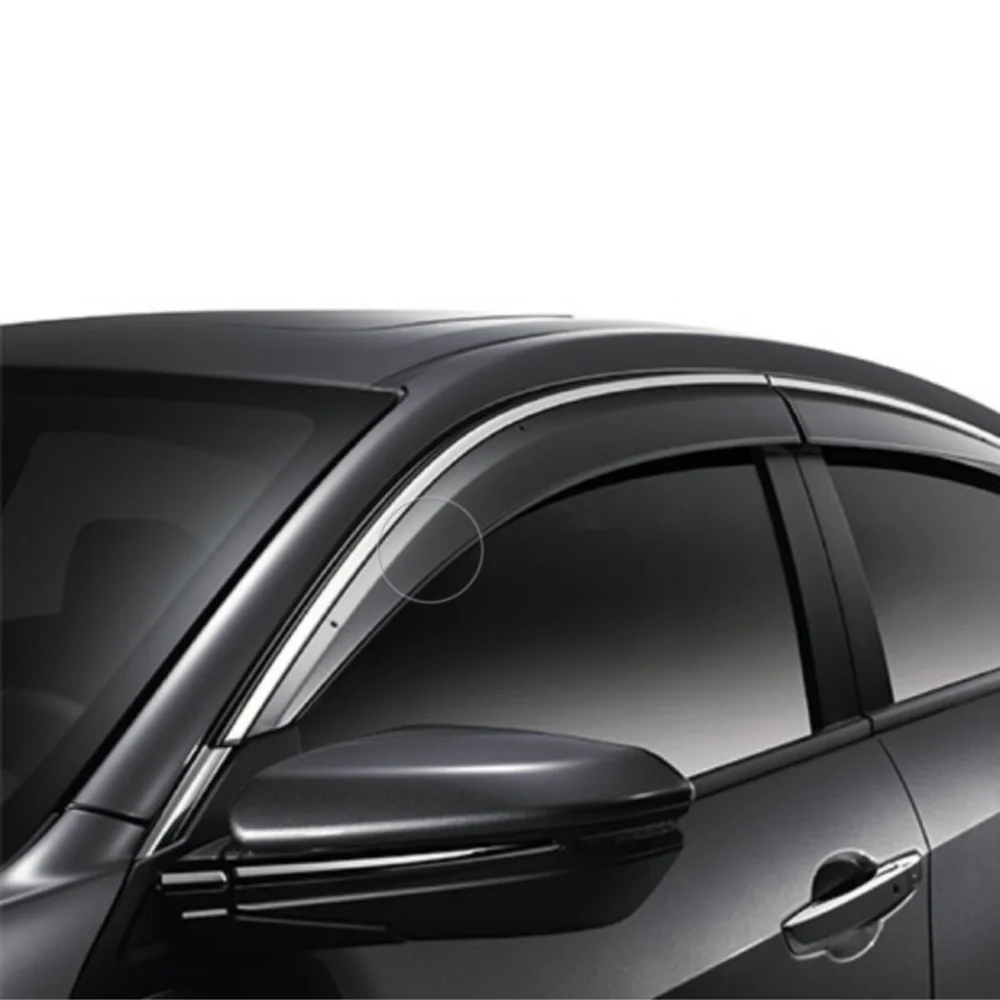 Car window accessories For Kıa Qashqai 2015-2021 Sport Style Chrome window deflector rain cover visor awnings