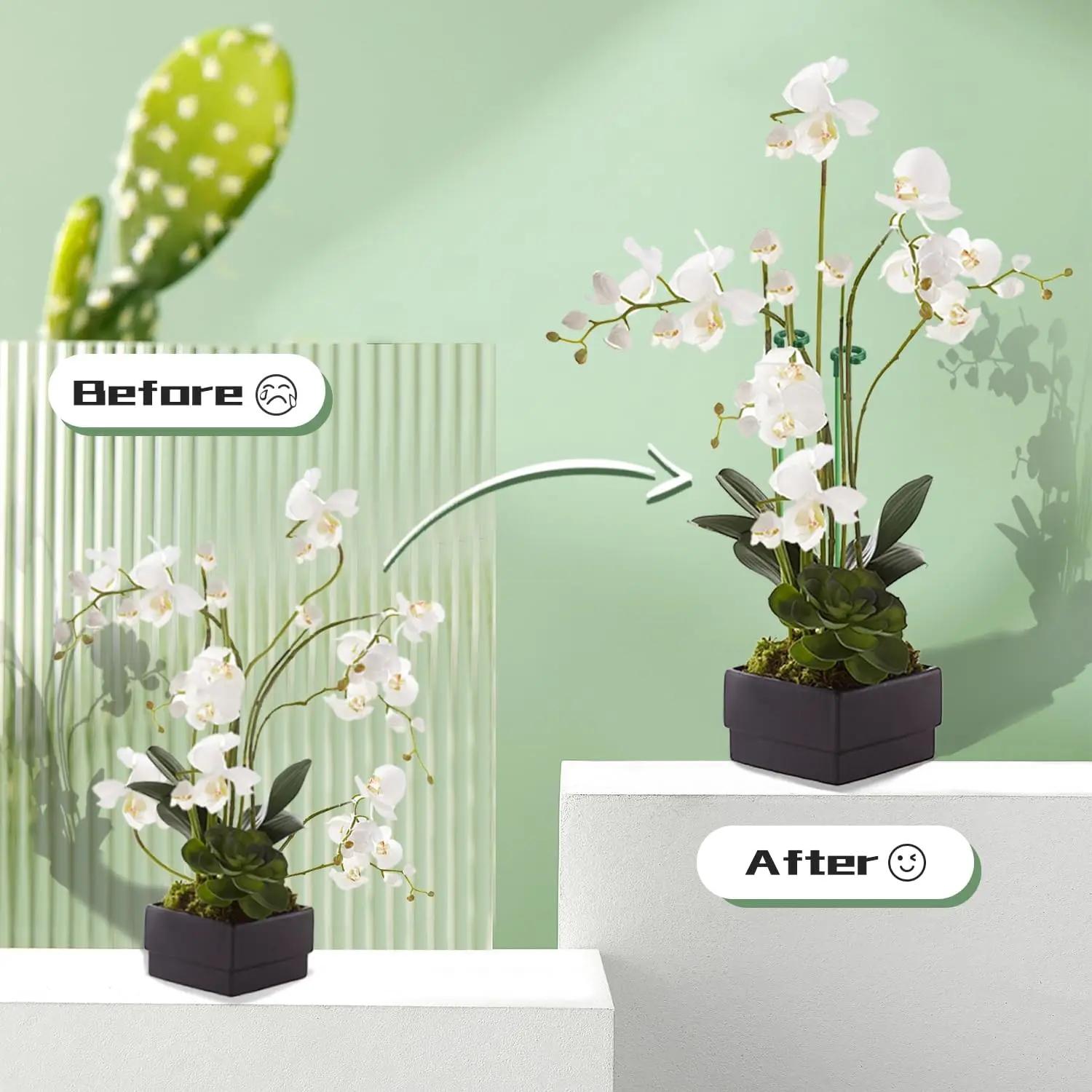 10PCS Butterfly Plant Support Stakes Orchid Flower Support Rods Reusable Potted Plant Fixing Clips Gardening Supplies