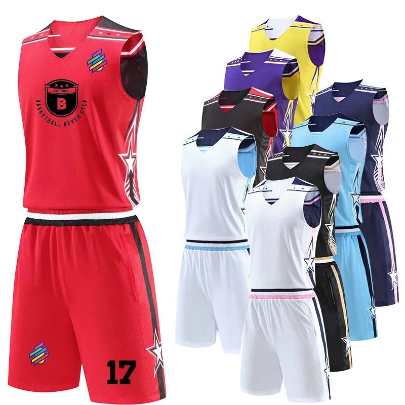 

New Basketball Jersey Shirt Shorts For Men Women Childrens Kids Boys Girls Set DIY Custom Made Clothing Uniform Quick Dry