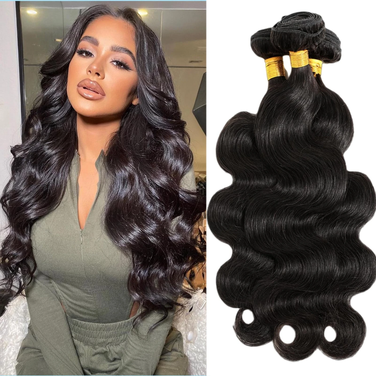 

Бразильский девственный 1 3 пучка объемных волн, пучок человеческих волос, натуральный черный пучок плетения, наращивание человеческих волос, пучки настоящих человеческих волос