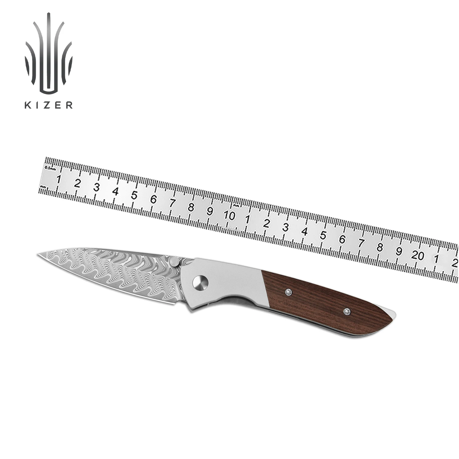 

Kizer Pocket Folding Knife Spitfire V3690A1/A2/A3 14C28N/Damascus Blade With Aluminum Handle Lightweight Outdoor Camping Knife