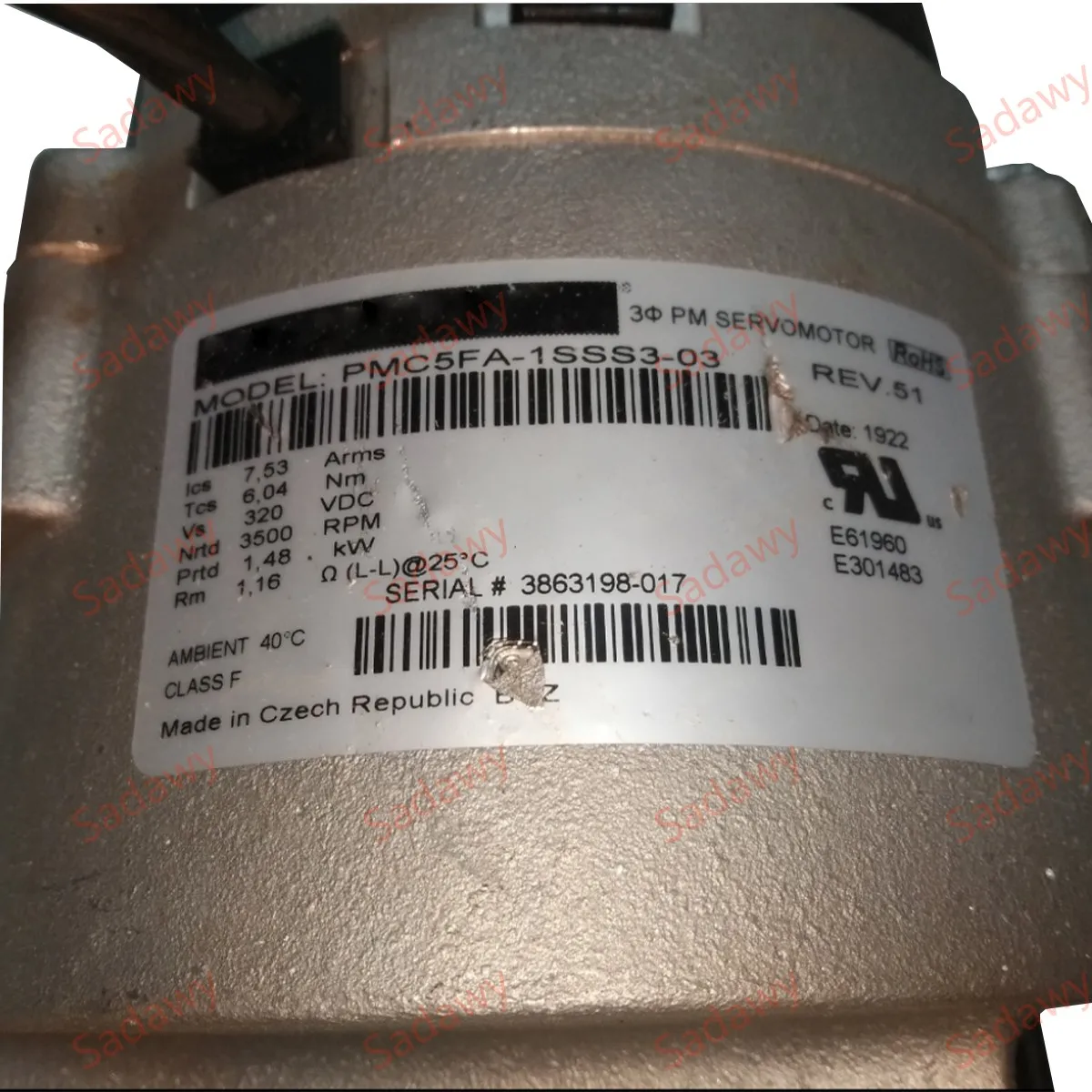 Koll-morgen 새로운 오리지널 PMC5FA-1SSS3-03 PM 서보 모터(보증 포함)