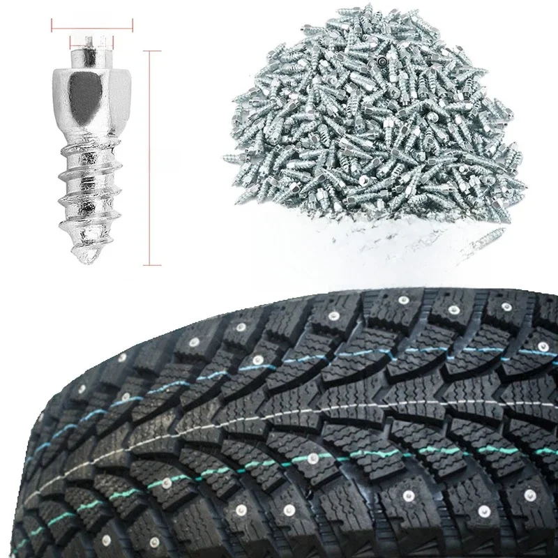Goujons de pneu de voiture de 12mm, vis, clous antidérapants, Anti-glace pour roue de camion, jeu de pointes de neige, accessoires de goujons de pneu en alliage de moto