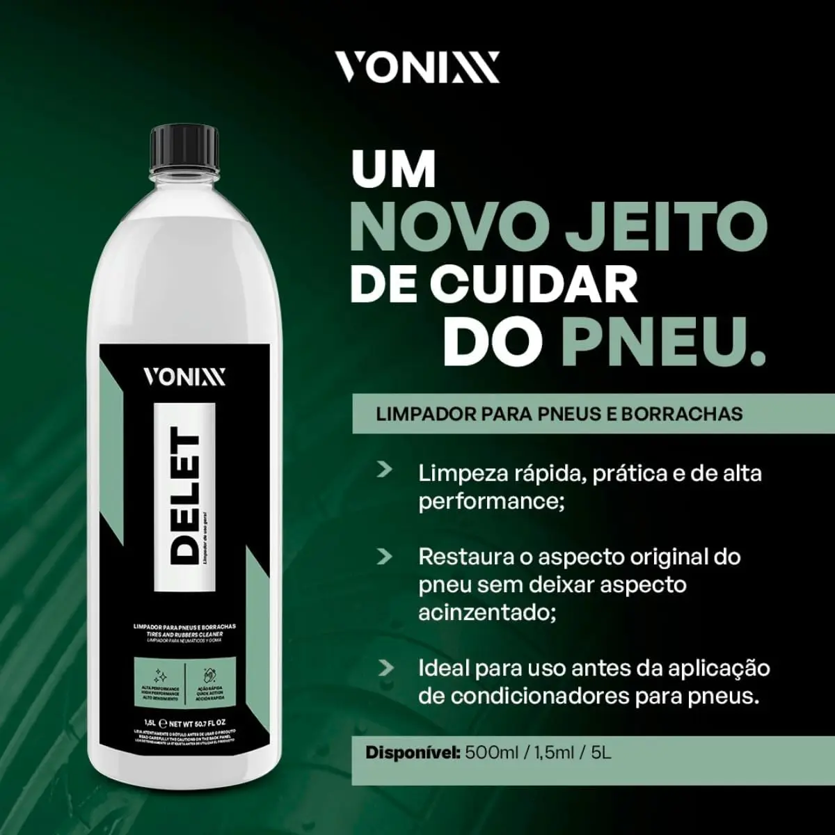 Delet Vonixx 1,5 L Tyres and Rubber Cleaning Product