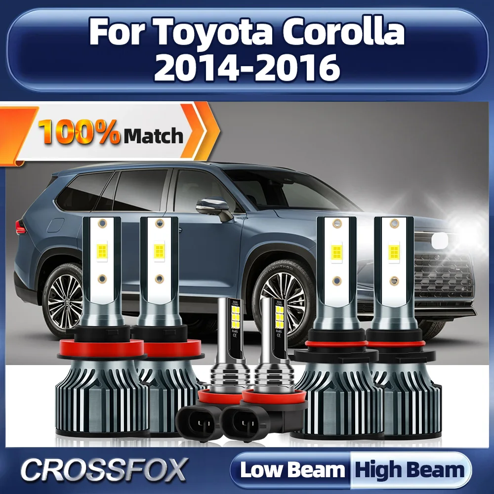 

LED Headlight Bulbs 60000LM Super Bright Car Headlamps 6000K CSP Chips Fog Lights 12V 24V For Toyota Corolla 2014 2015 2016